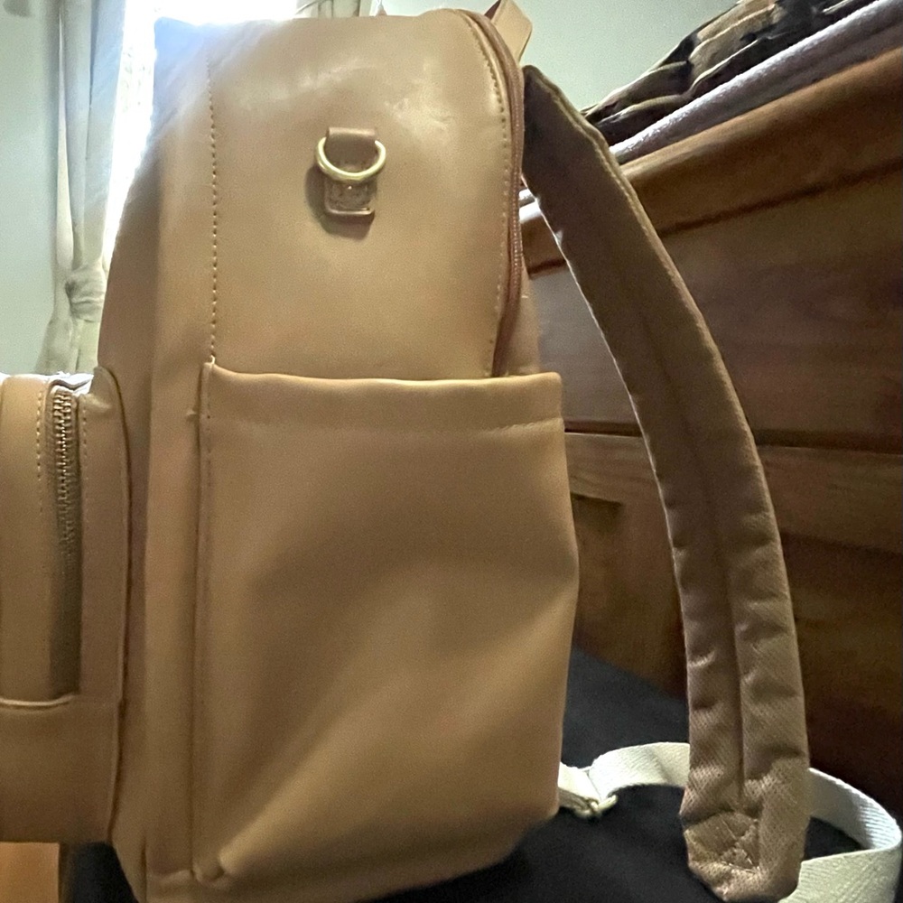 Quilted Tan Backpack - Picture 3 of 7